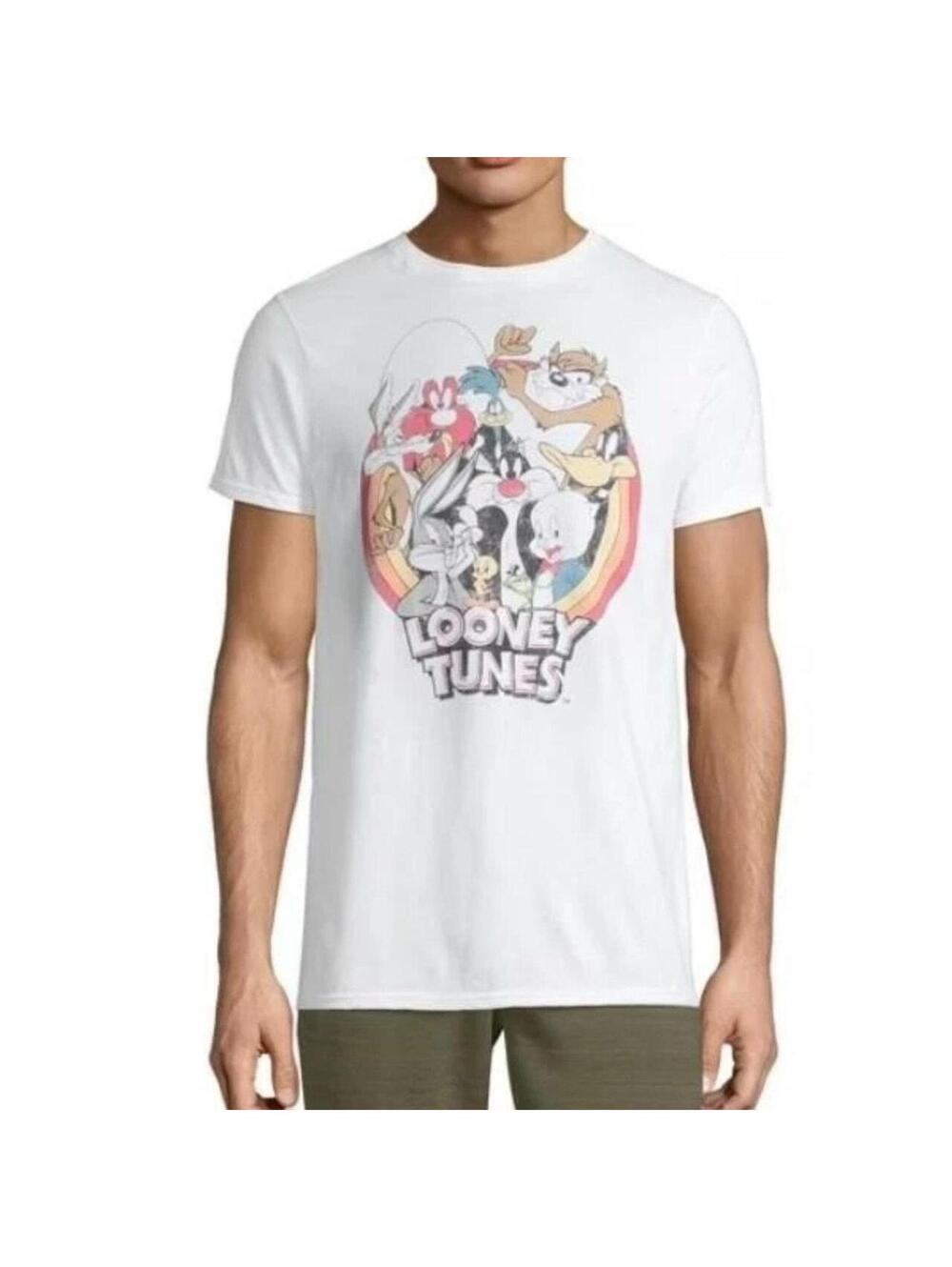 Looney Tunes Bugs Bunny Taz Sylvester Graphic Shirt Men’s Small 34/36 NWT